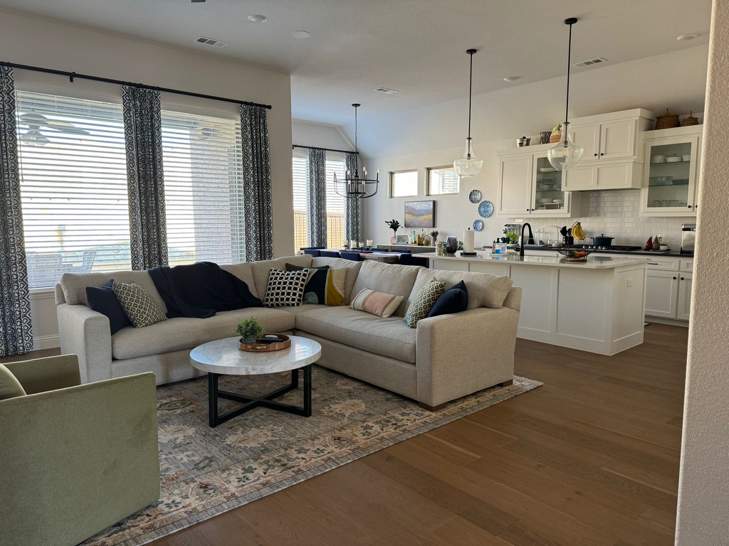 Clean living room in McKinney home